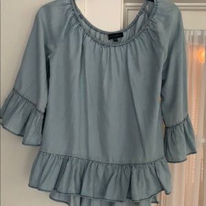 Sanctuary Chambray Off-The-Shoulder Top